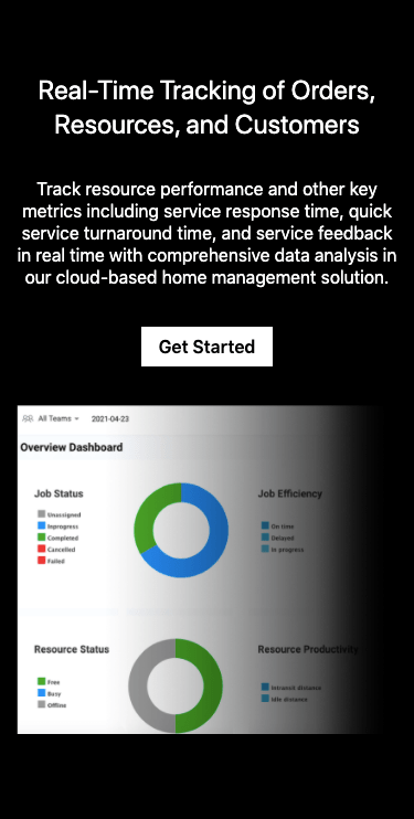 On-demand Home Services App - Leverage advanced analytics to track service technicians, earnings, costs, etc.
