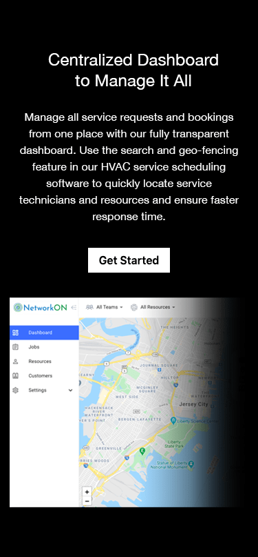 HVAC Service Scheduling Software - Enable geofencing capabilities to manage service requests, HVAC technicians, and customers in a powerful dashboard.